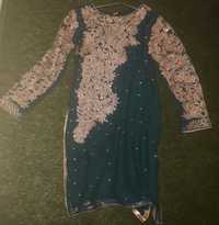 Medium Индийское платье со штанами, сари, накидка. Новое