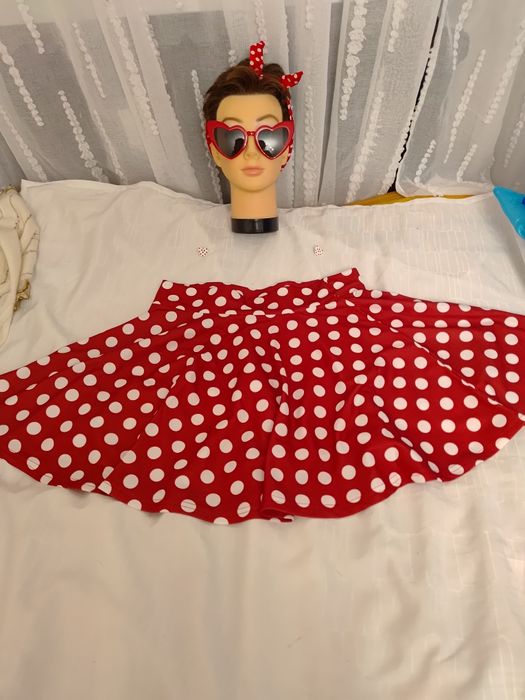 Strój przebranie lata 50-te pin up girl 4 części rozmiar XL