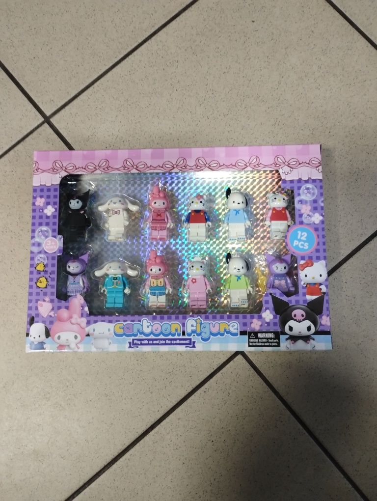 Zestaw figurek budowlanych kuromi hello kitty