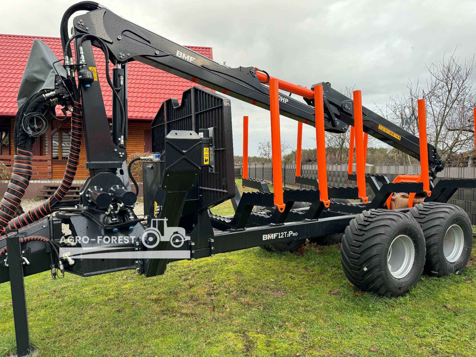 NOWA Przyczepa Leśna Zrywkowa BMF 12T2 750hp Żuraw 7.5m 6 Par Leasing