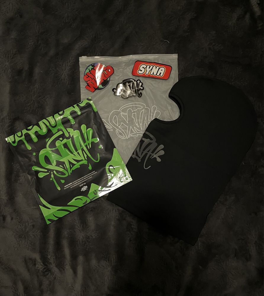 Czarna kominiarka syna balaclava streetwear syna world