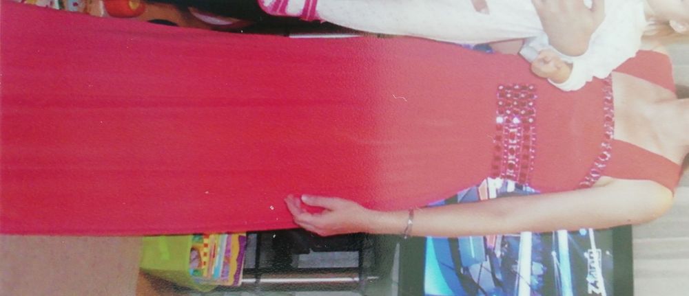 Sukienka Bicici r. S XS długa czerwona piękna suknia