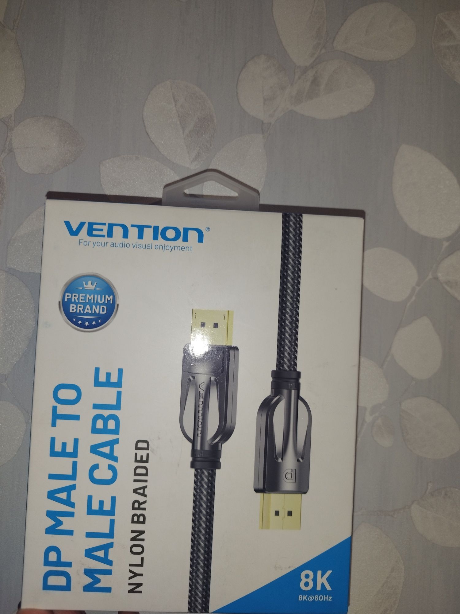 Кабель Vention DisplayPort DP Male to Male v1.4 2 м Black (HCABH)