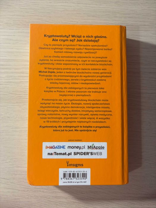 "Kryptowaluty dla zabieganych" Michał Zajda JAK NOWA