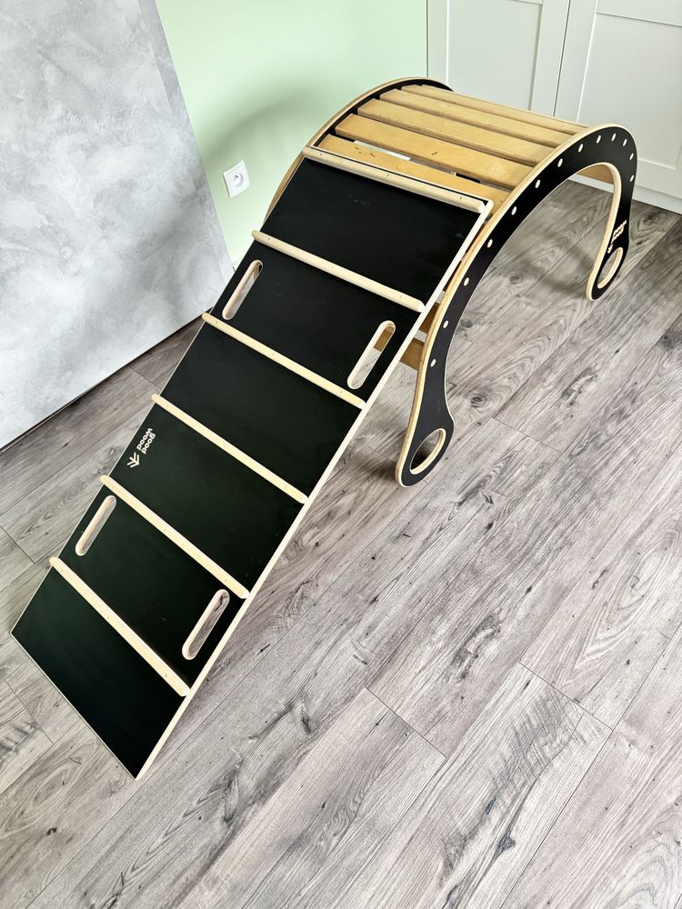 Drewniany bujak z drabinka zjezdzalnia good wood