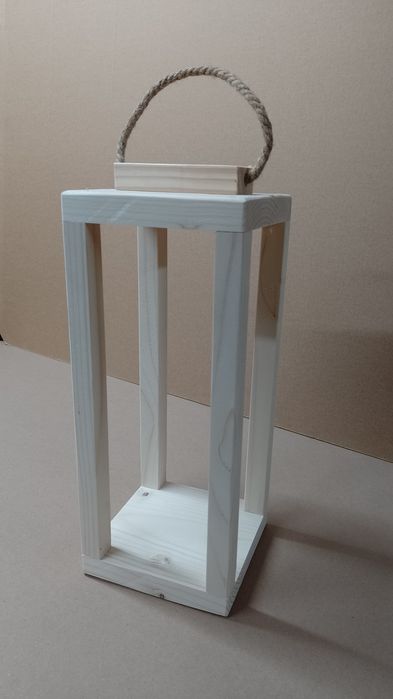 Lampion 8szt drewniany 36cm duży latarnia z drewna KOMPLET PRODUCENT