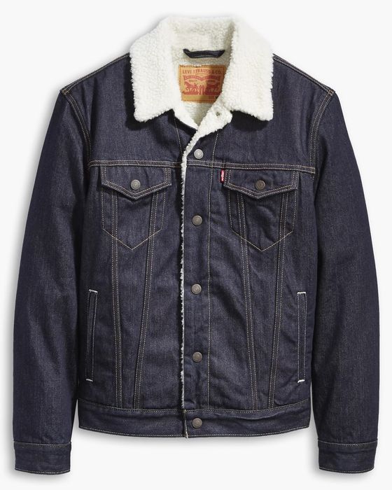 Шерпа Levis Size M Original Джинсовая Куртка на кнопках