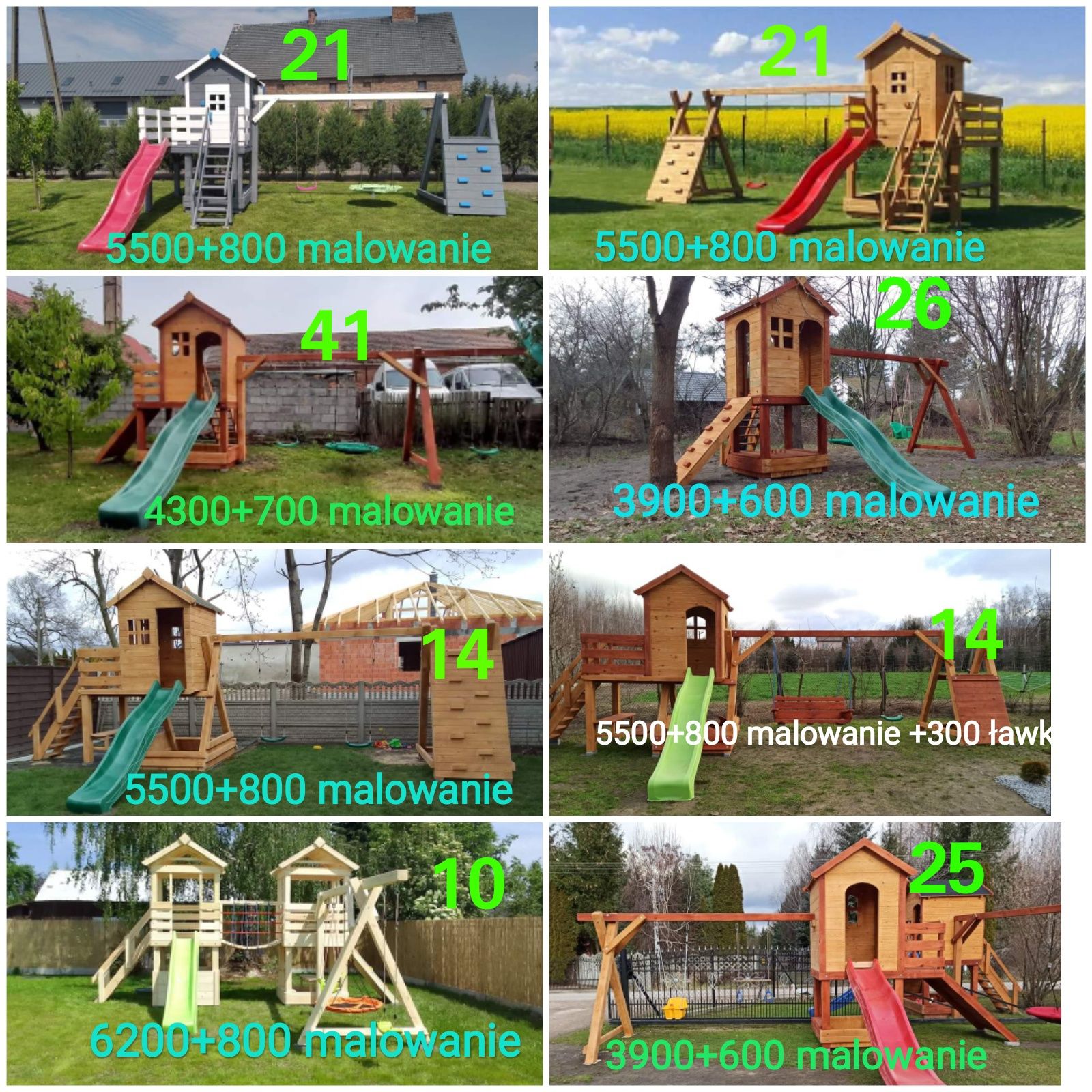 Drewniany plac zabaw, drewniany domek dla dzieci  OD RĘKI