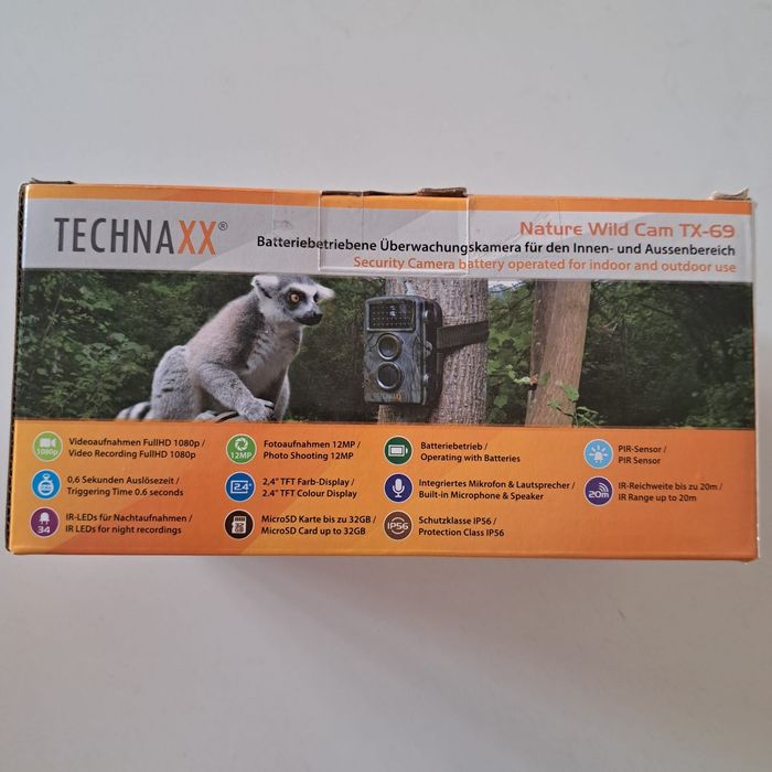 Technaxx kamera leśna z czujnikiem ruchu w nocy – czujnik PIR, diody L