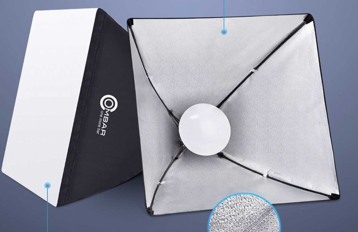 Softbox zestaw studyjny oświetleniowy LED 2x50W UFO OMBAR