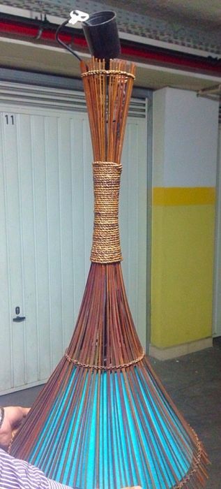 Candeeiro Bambu estilo palha