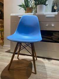 Krzesła niebieskie 3sztuki