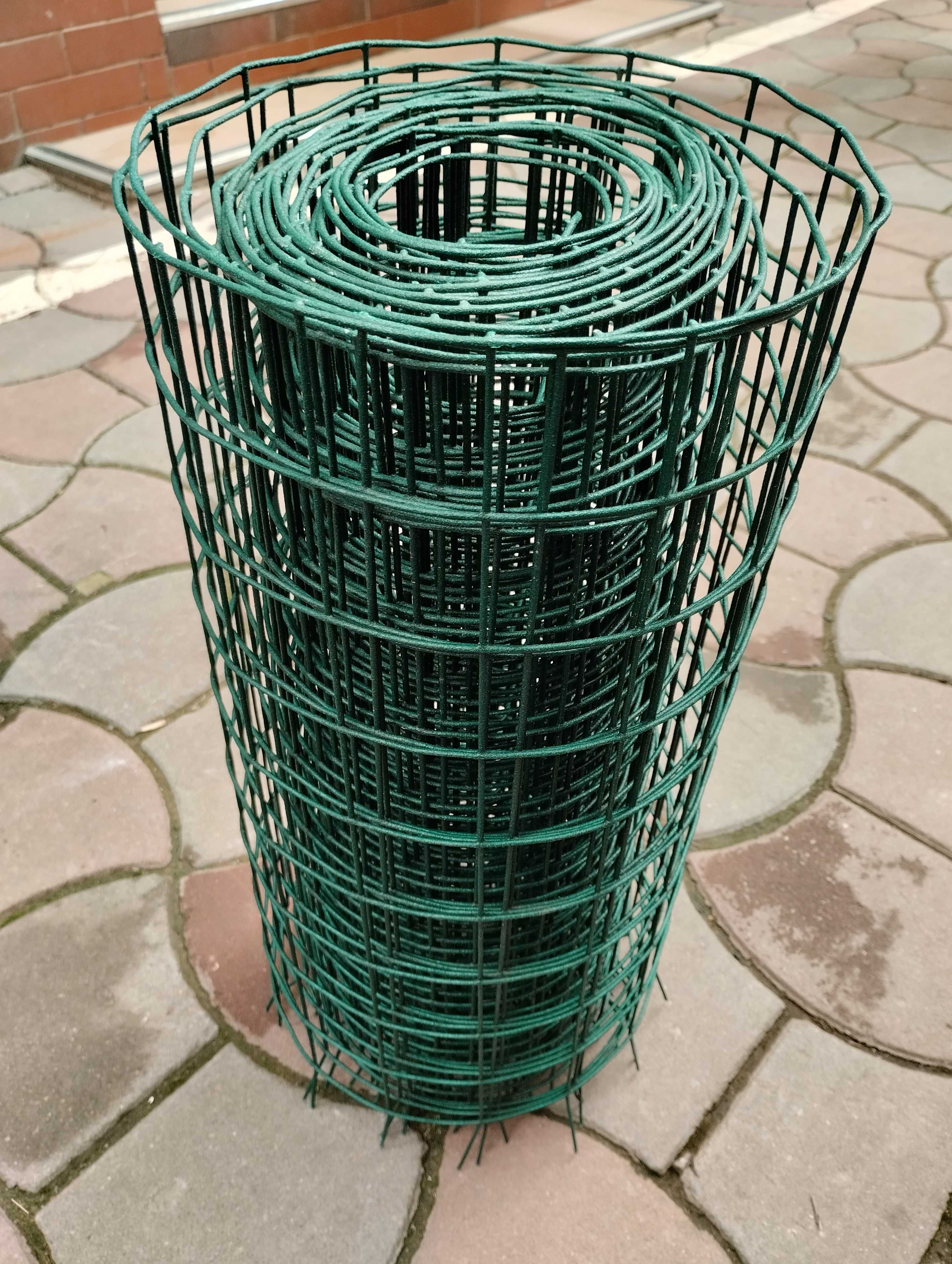 Зелёная сварная сетка ПВХ заграда