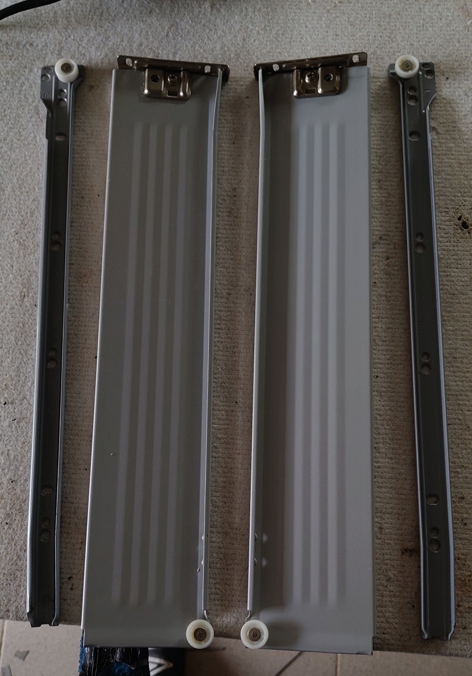 Prowadnice szuflady 60 kąpletów gł 45cm wysokość boku 8.5cm