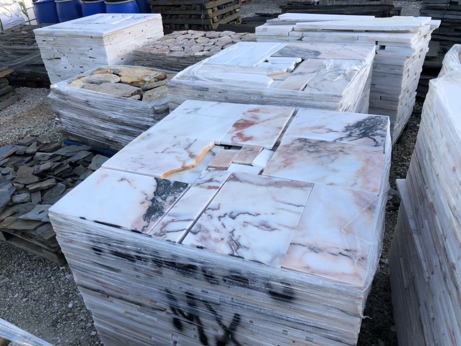 Mármore desperdícios partido