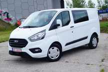 Ford TRANSIT CUSTOM 2.0 130KM BRYGADÓWKA LONG L3 dubelkabina 5  LED 5 osób opłacony