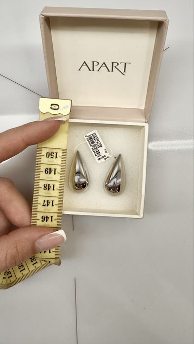 Kolczyki srebrne łezki Apart