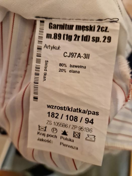 Garnitur męski granatowy