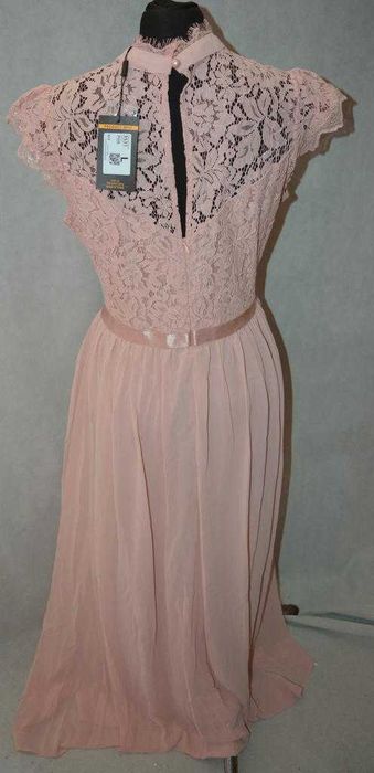 Zwiewna sukienka z koronkową górą Miusol L