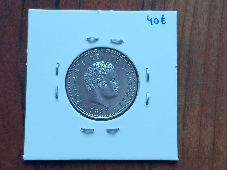 Moeda 200 Reis 1891 D. Carlos