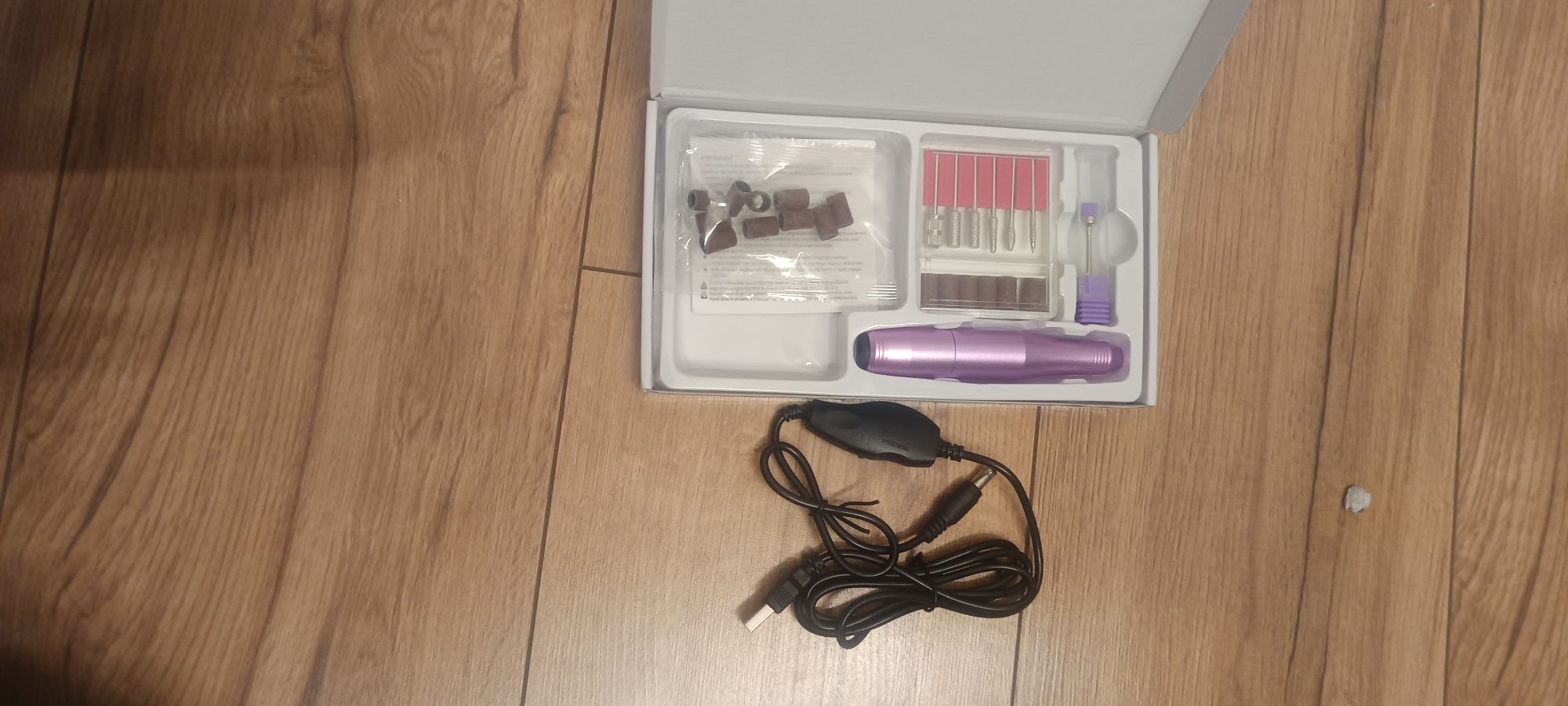 Elektryczny pilnik do paznokci, frezarka do paznokci duży zestaw