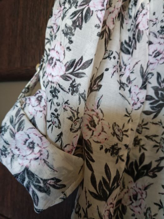 Bluzka koszulowa w kwiatowy print