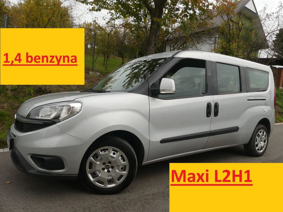 Fiat Doblo Maxi LIFT 1,4 benzyna 120 tys km L2H1 Klima Salon PL 5 osobowy