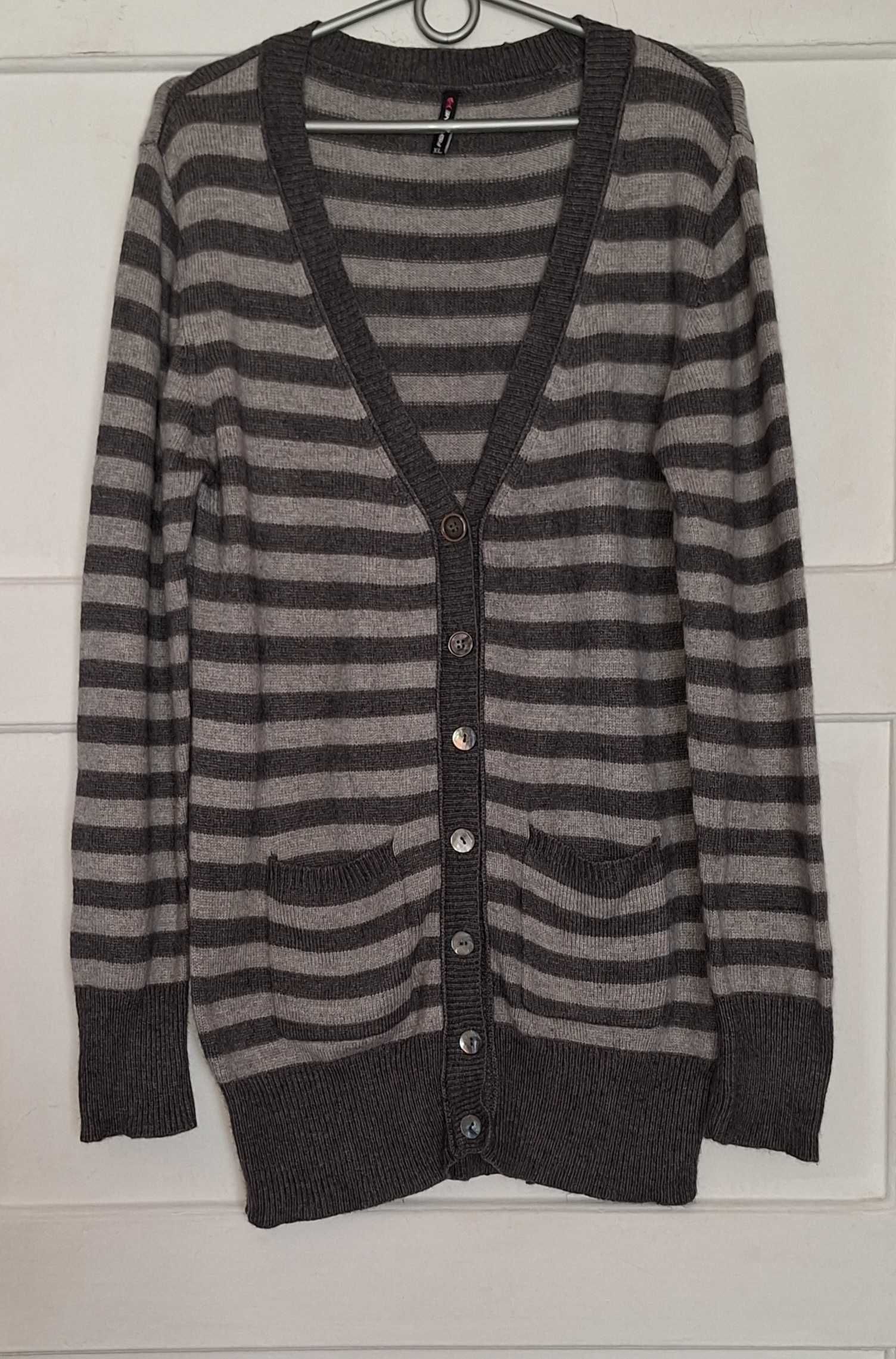 Sweter kardigan Fishbone angora