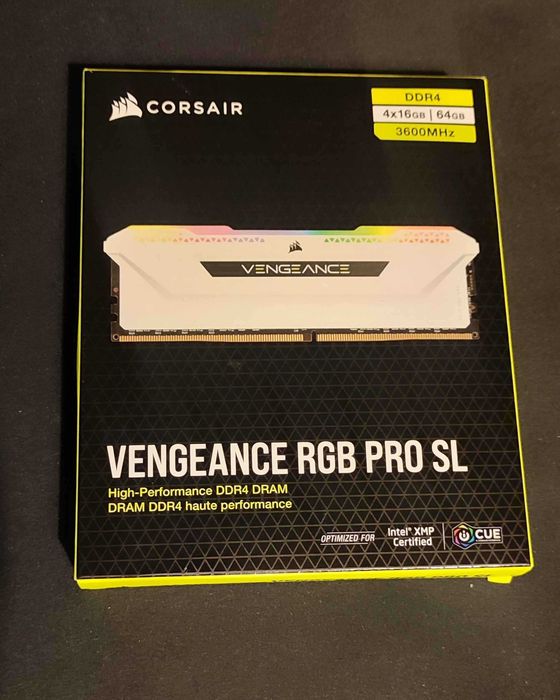 64gb RAM (4x16) DDR4 CL18 3600 MHz Corsair Vengeance RGB PRO SL