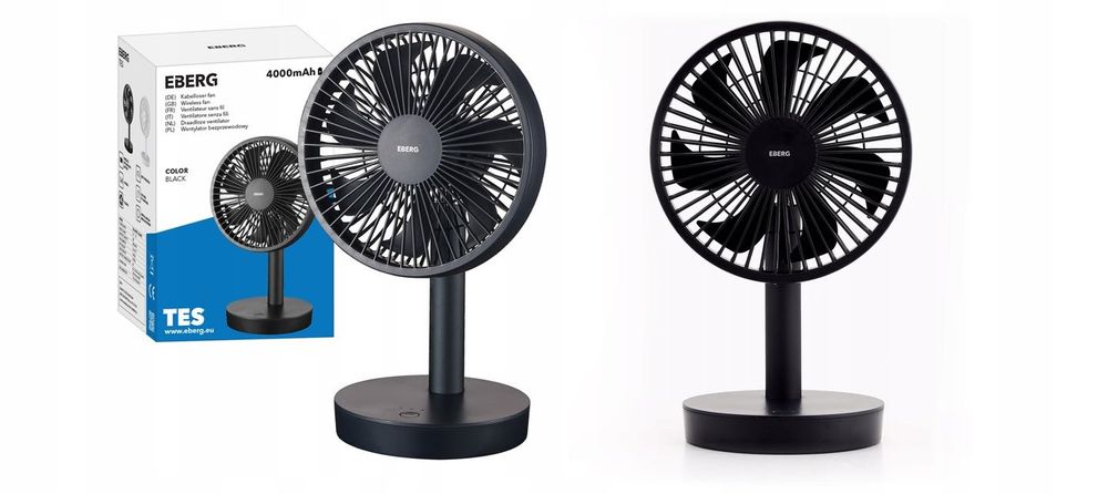 wentylator biurkowy wiatrak cichy bezprzewodowy akumulatorowy usb