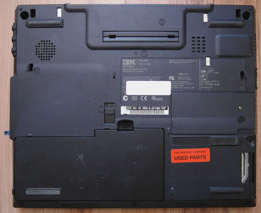 1999 IBM Thinkpad 570E 2644-6BG 13" Pentium III zasilacz TYLKO Wrocław