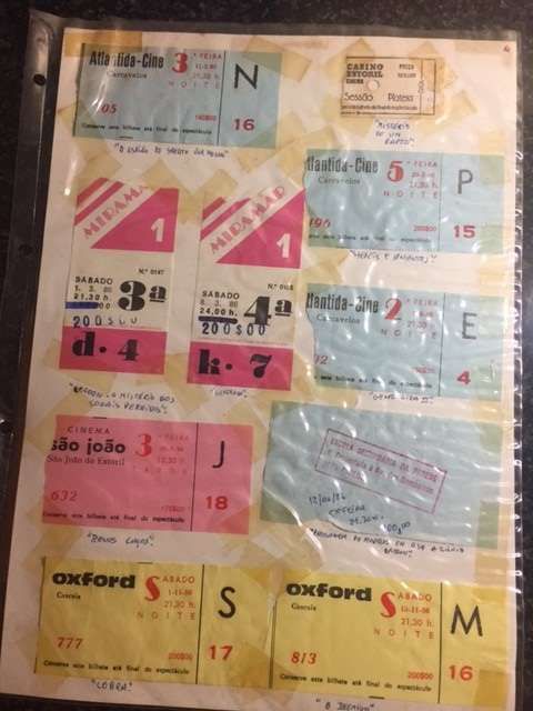 Coleção Bilhetes Cinema 1983 vários