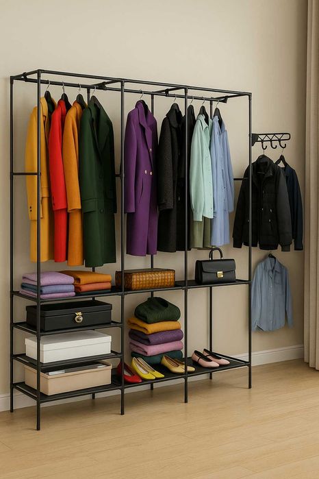 Szafka organizer stojąca regał z półkami garderoba na ubrania buty