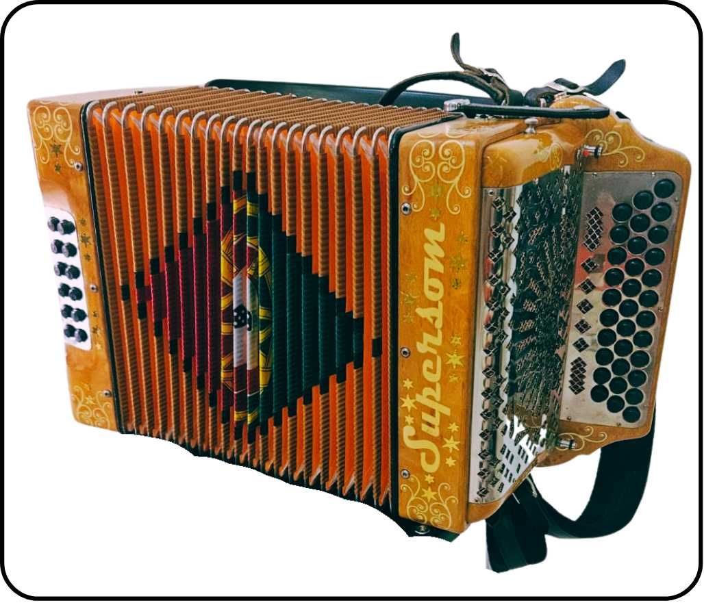 Concertina Supersom Estrela - 3ª Voz - Lá# (c/ Microfones incluídos)