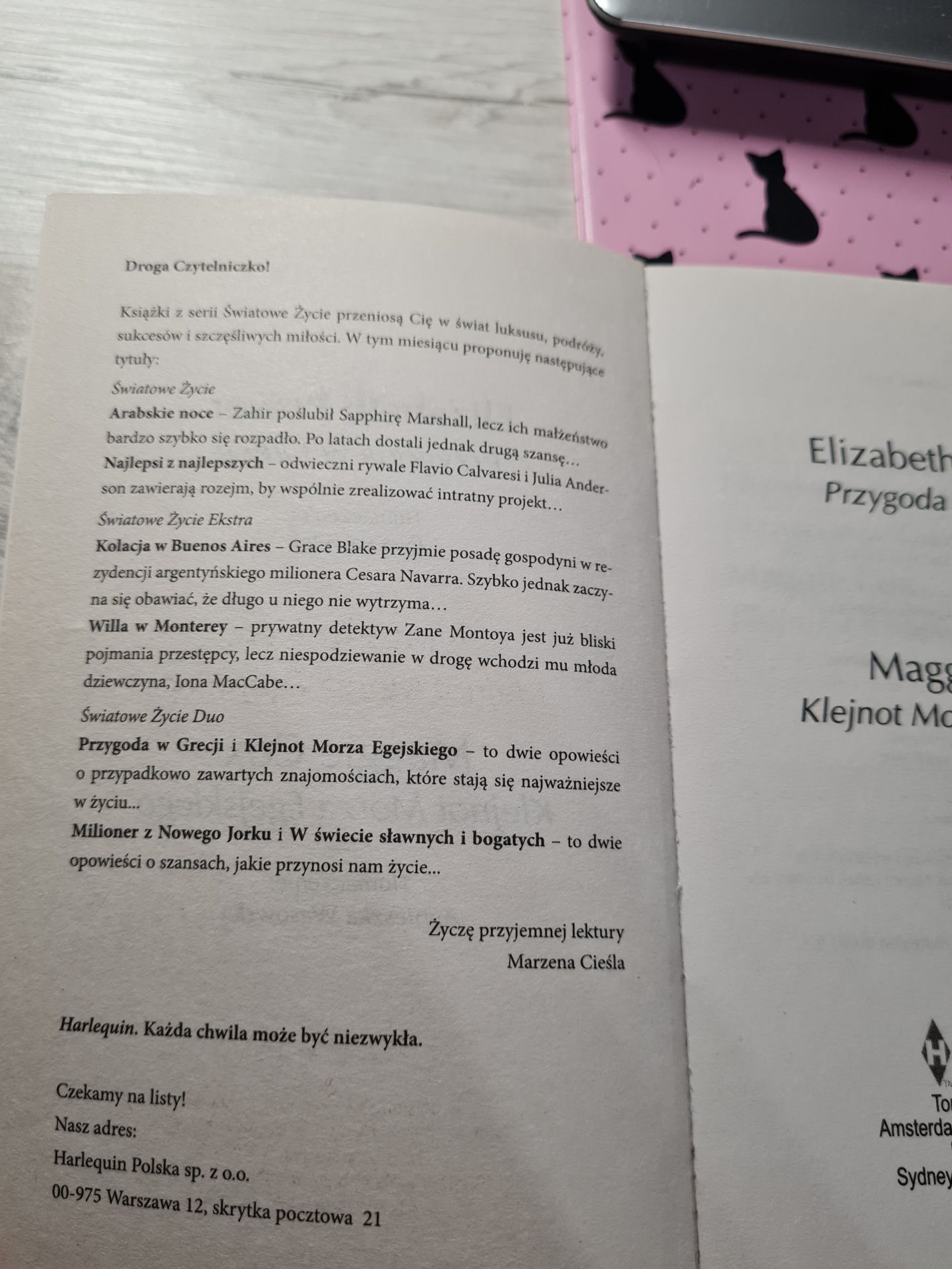 Elizabeth Power"Przygoda w Grecji"Maggie Cox"Klejnot Morza Egejskiego"