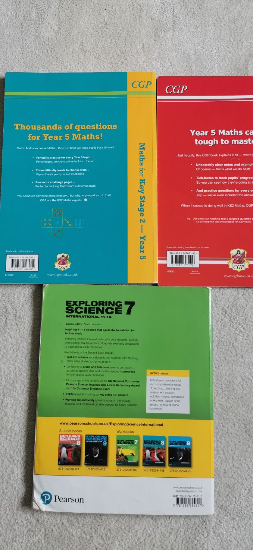 Maths books e Science 5 Ano