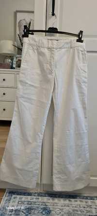 Spodnie bawełniane dzwony białe rozmiar 36