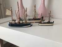 Barcos de madeira de decoracao 25cm a 15 cm