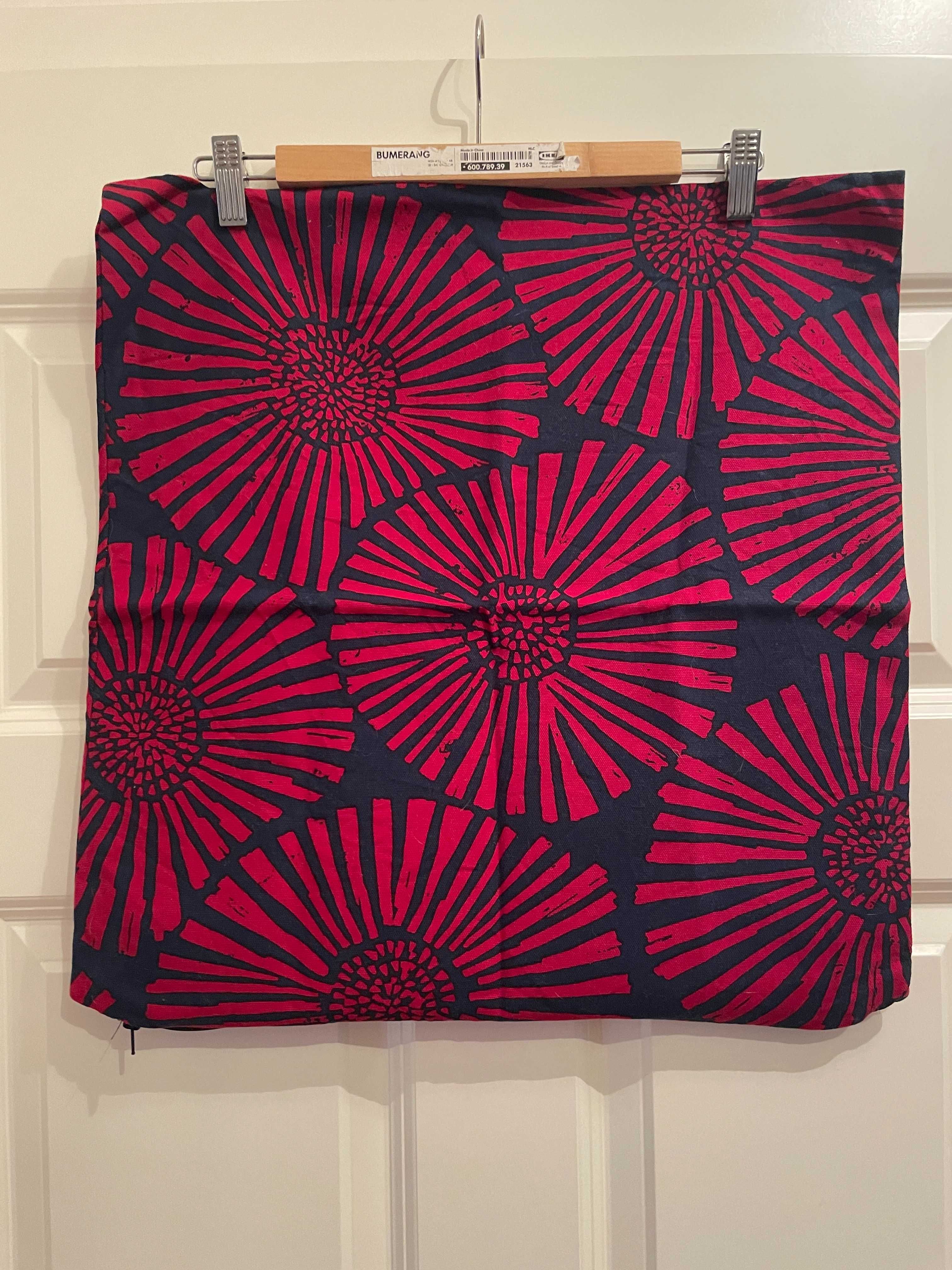 IKEA STJÄRNTULPAN poszewka na poduszkę 50x50 cm czerwono-granatowa