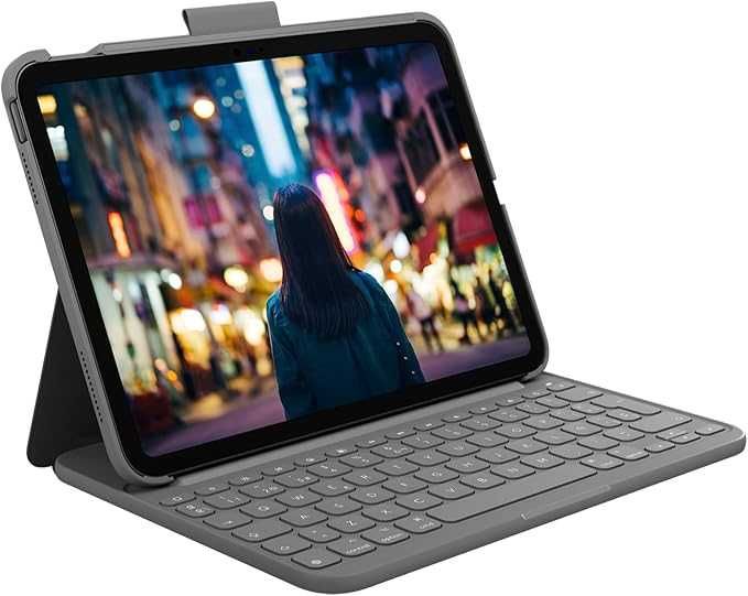 Logitech Slim Folio, capa com teclado para iPad (10.ª geração e A16)