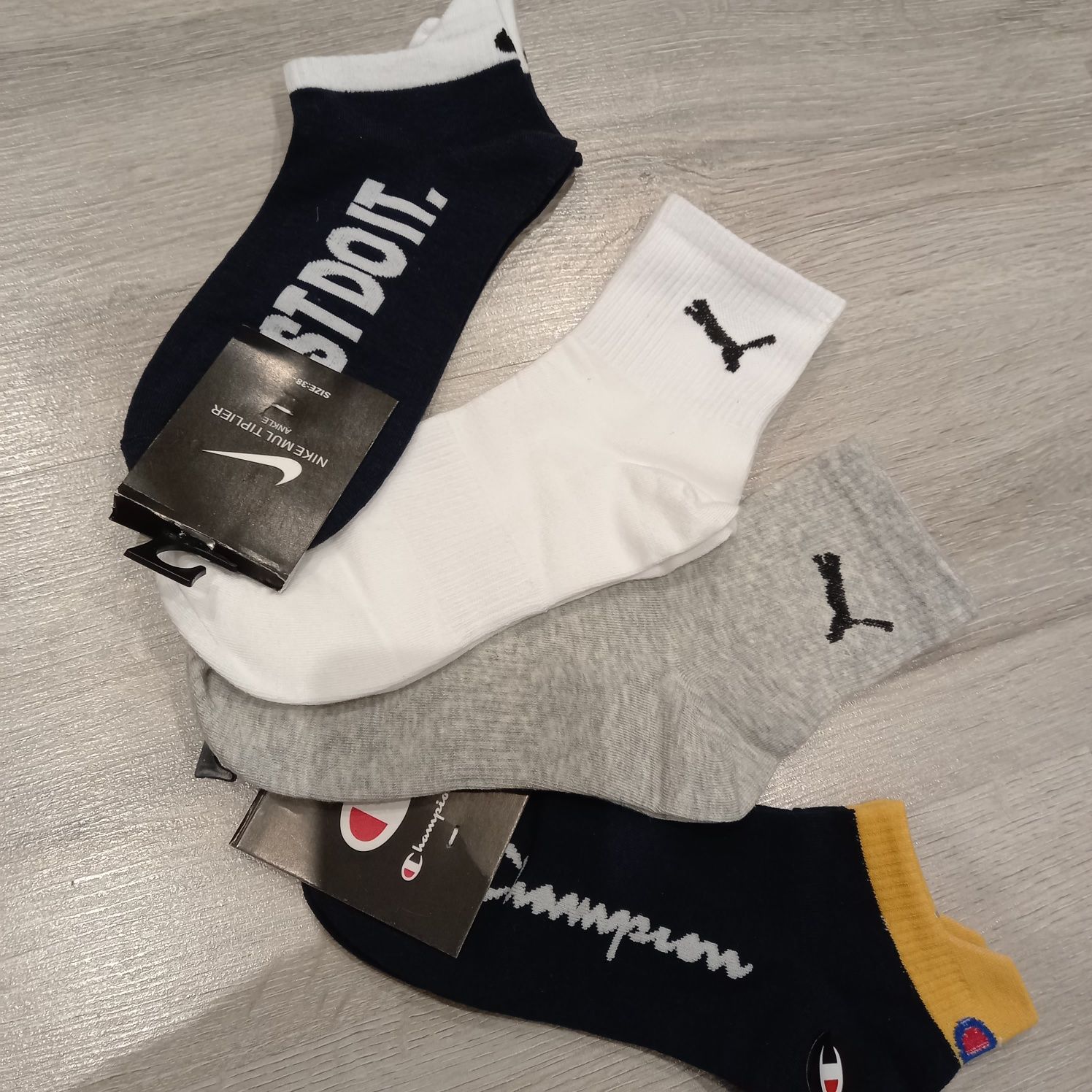 Шкарпетки (носки) чоловічі Puma, Nike, Champion в подарункових коробка