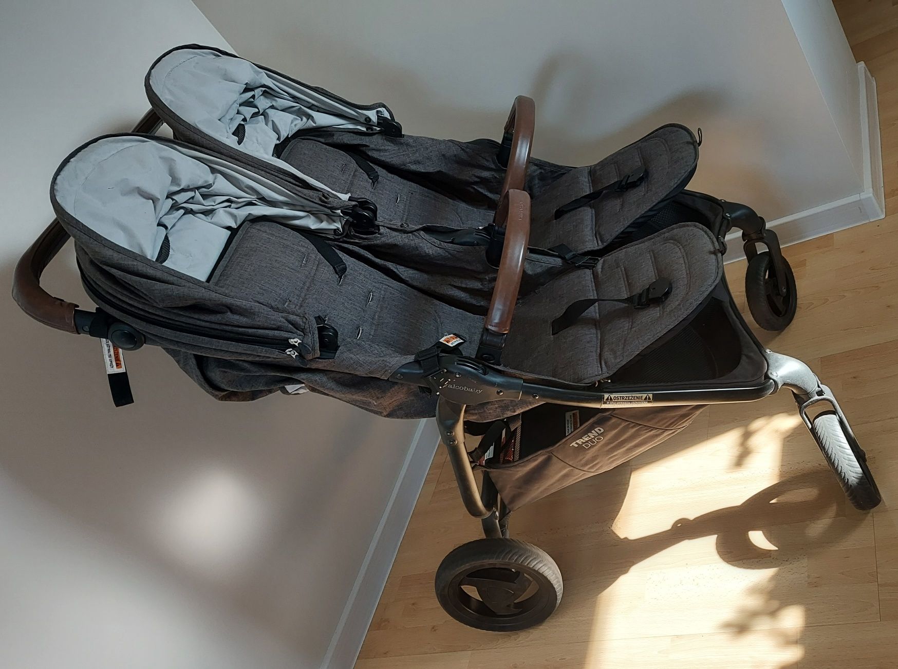 Wózek bliźniaczy Valco Baby Snap Duo Trend Charcoal Spacerowy