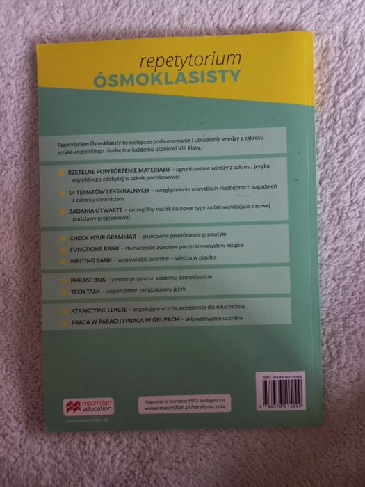 Repetytorium ósmoklasisty do języka angielskiego macmillan education