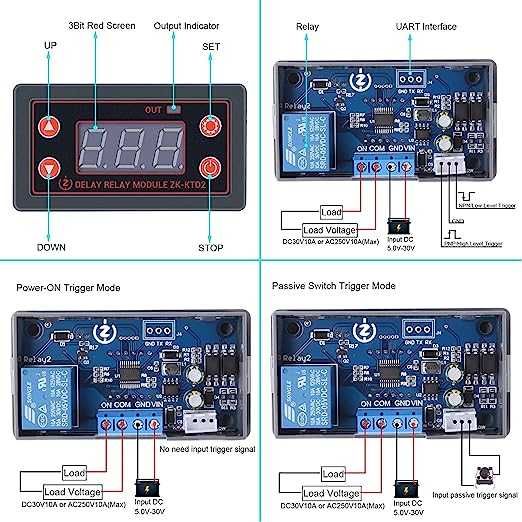 DONGKER moduł opóźniający DC 5V-30V