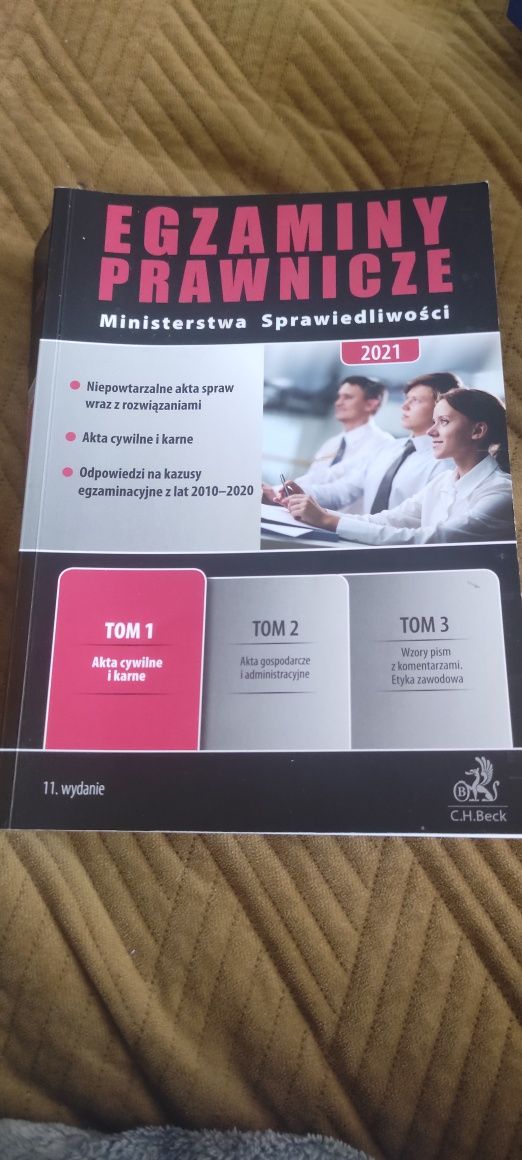 Egzaminy prawnicze Ministerstwa Sprawiedliwości, Tom 1 Akta cywilne i