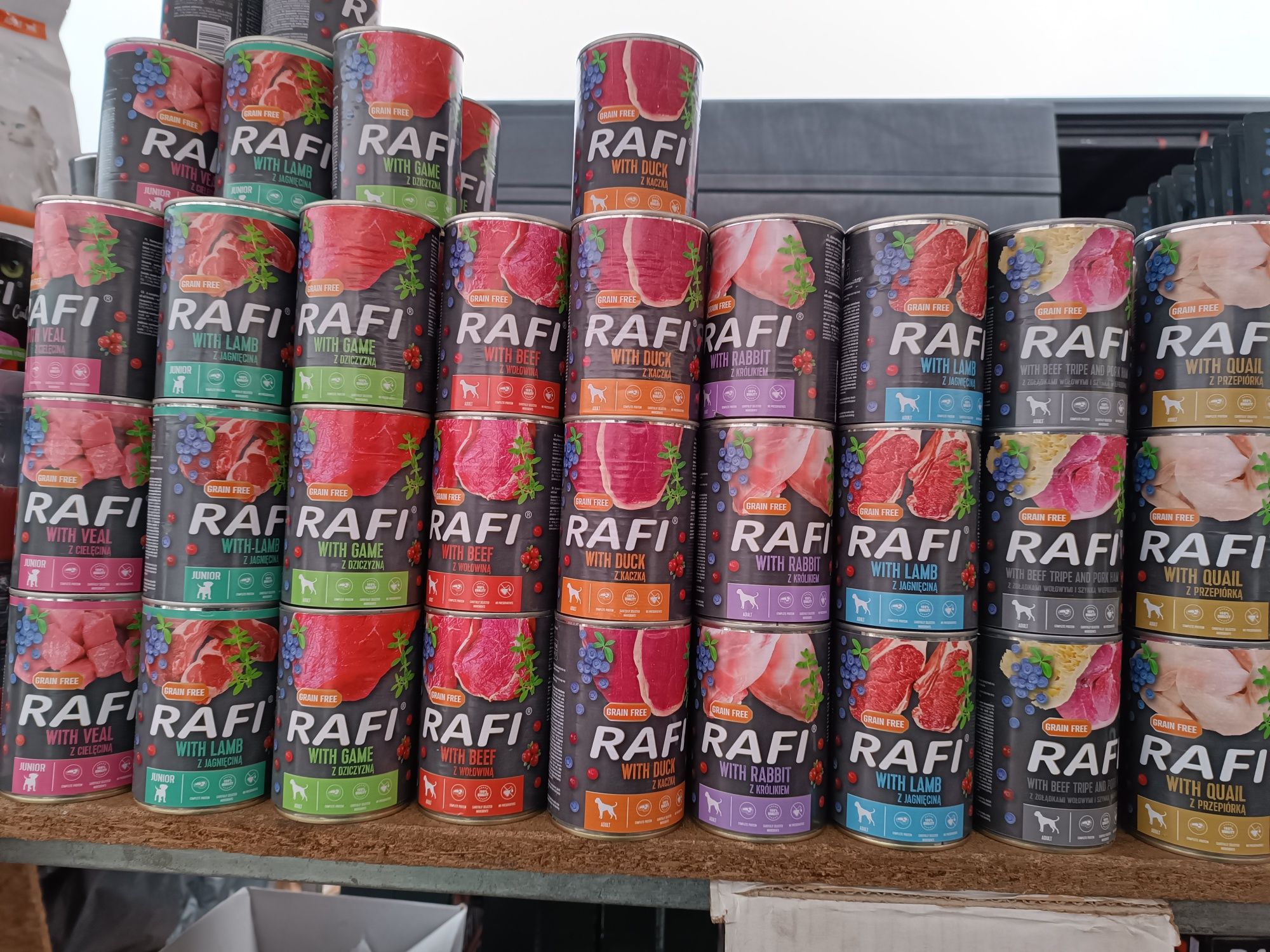 Puszka dla psa Rafi 24x400g mix