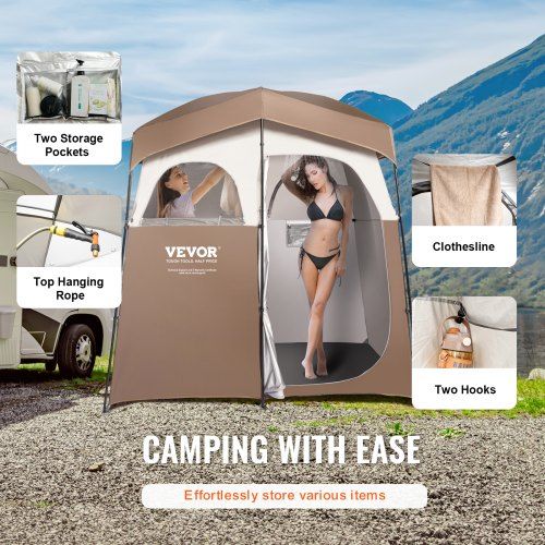 camping barraca de chuveiro barraca de privacidade 2 quartos