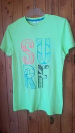 T-shirt koszulka letnia sportowa neon seledynowa S 36 164