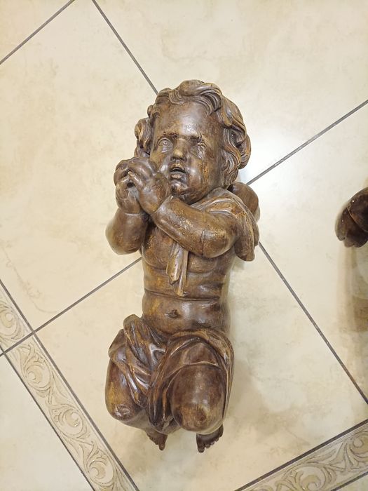 Stare anioły para XVIII wiek 58 cm