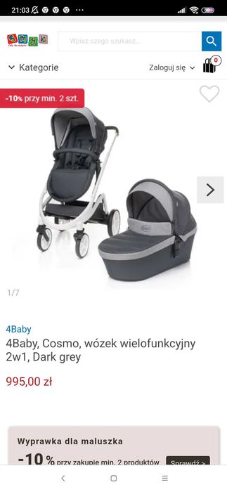 Wozek 2w1 4baby Cosmo